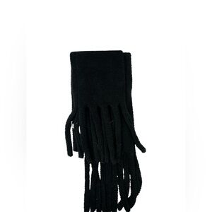 new Forever21 blanket black sherpa fringed scarf cozy warm new with tag